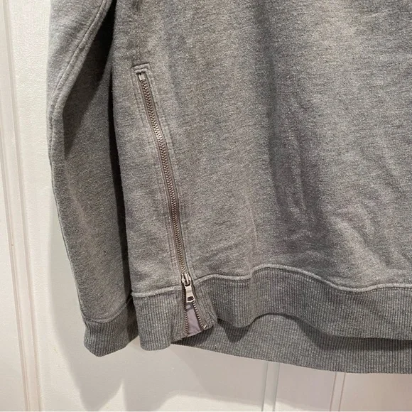 GAP Small Heather Grey Gray Sweatshirt with Side Zip - Picture 3 of 9